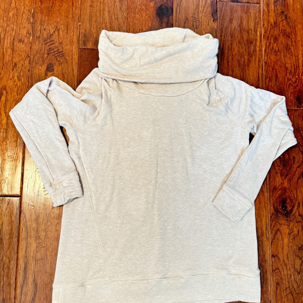 Loft Lou & Gray Cowl Neck Sweatshirt Tunic light pink size M